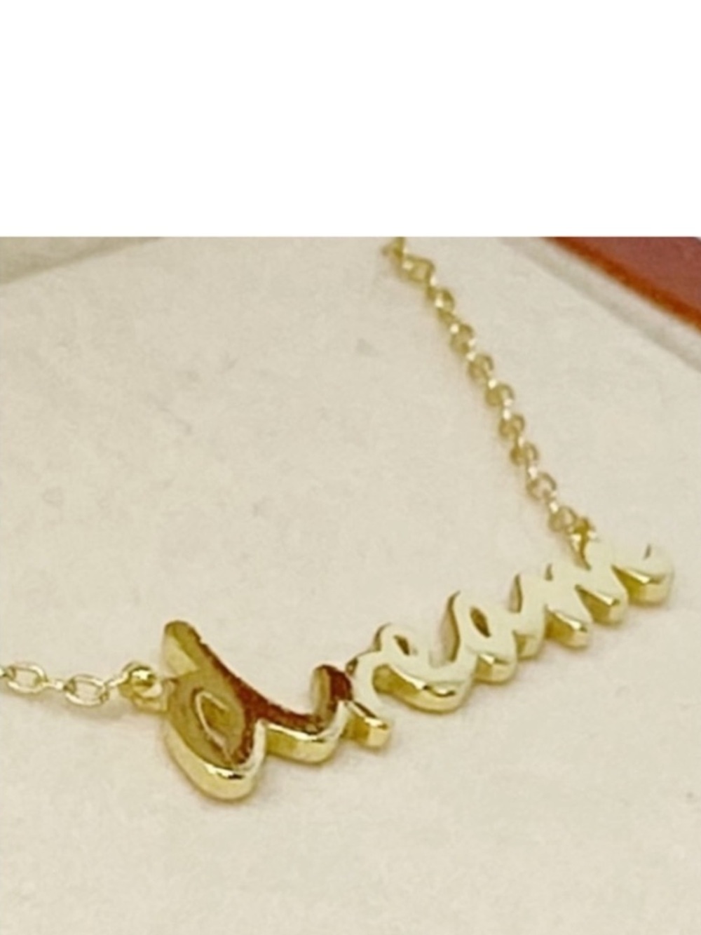 Dream Script Necklace by Argento Vivo Gold Script Message Word Art NWT New